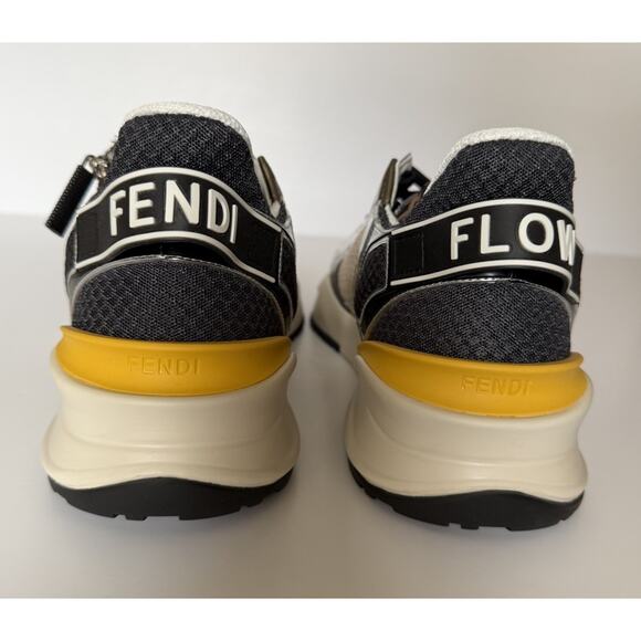 Fendi Flow Sneakers Gray/Yellow/White 11 US (10 Fendi) 7E1689 Italy NIB $1190 main image 13